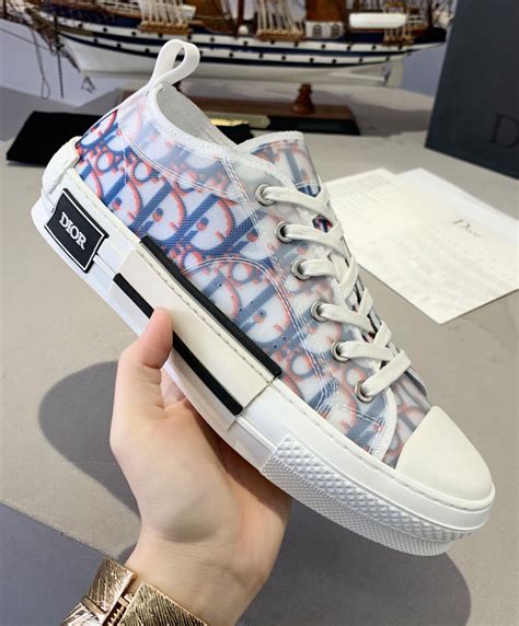 b23 low-top sneaker in multicolor dior oblique|dior b23 low top.